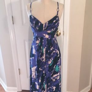 ♦️Bisou Bisou blue print maxi dress